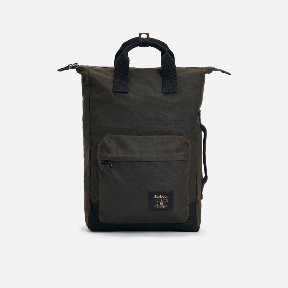 Barbour Field Wax Backpack - Olive/Black Barbour Field Wax Backpack - Olive/Black