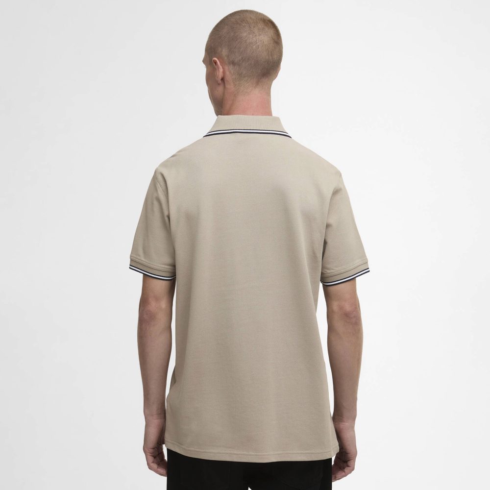 Barbour International Evan Tipped Polo - Concrete