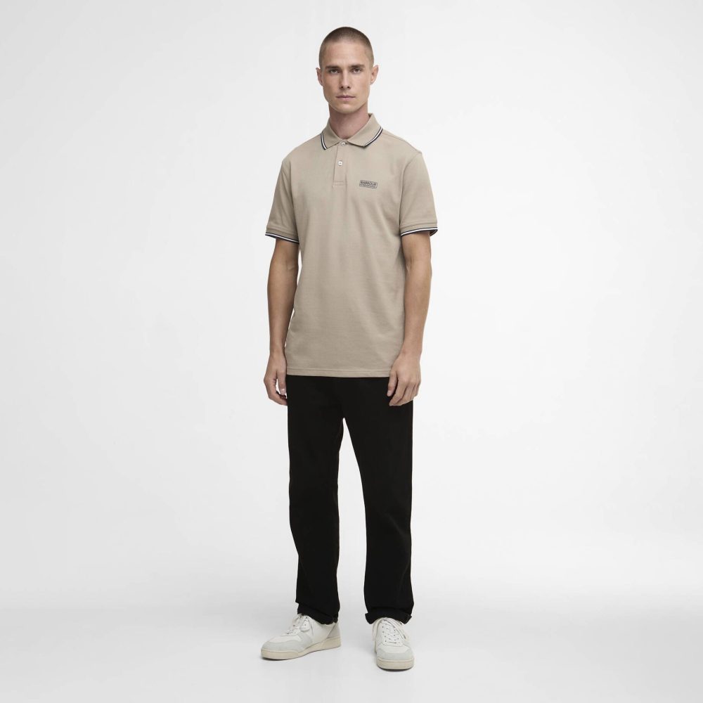 Barbour International Evan Tipped Polo - Concrete