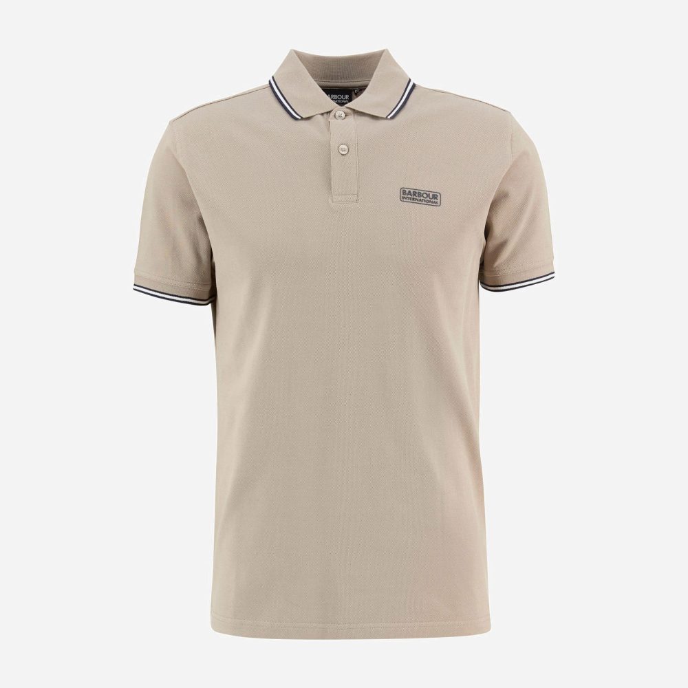 Barbour International Evan Tipped Polo - Concrete