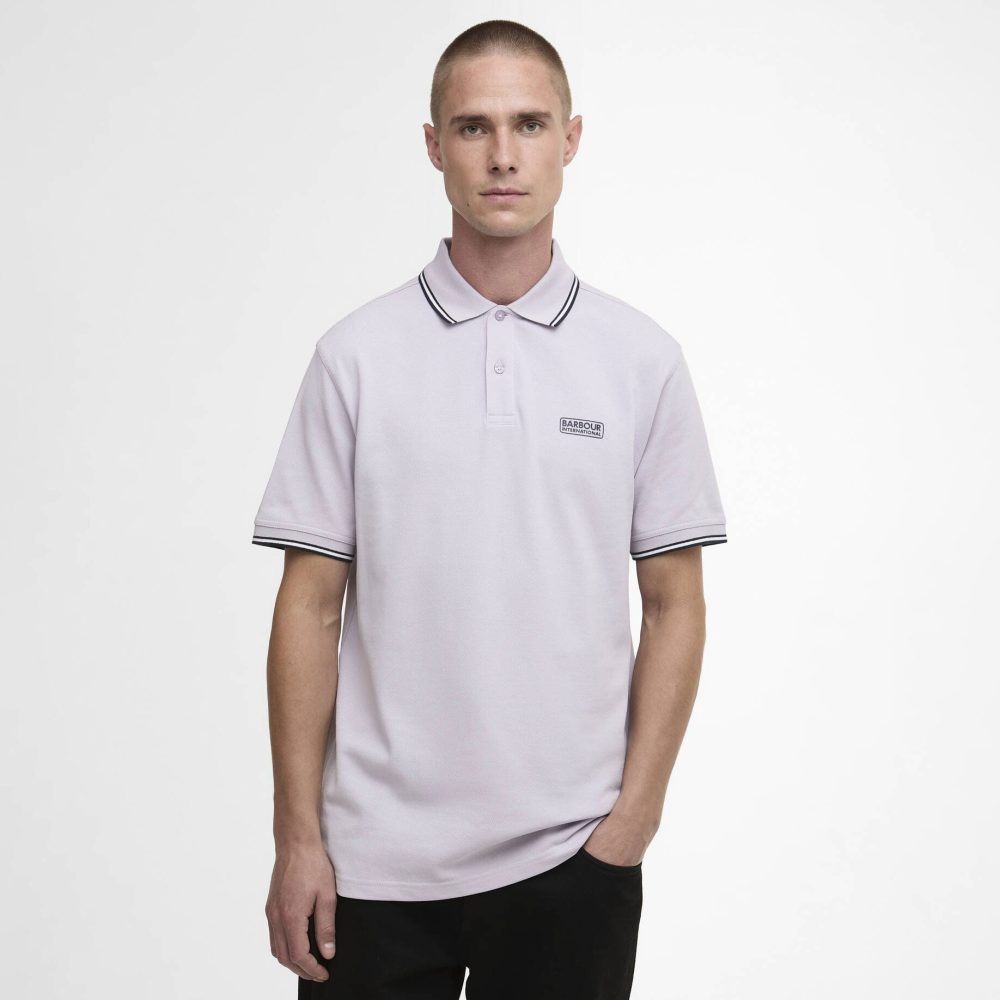 Barbour International Evan Tipped Polo - Thistle Barbour International Evan Tipped Polo - Thistle