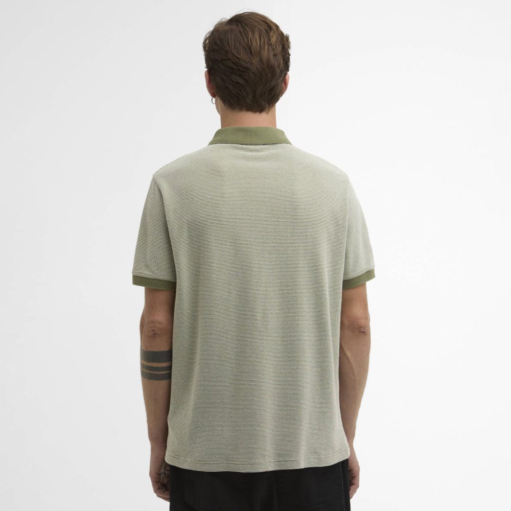 Barbour International Halls Textured Polo - Burnt Olive Barbour International Halls Textured Polo - Burnt Olive
