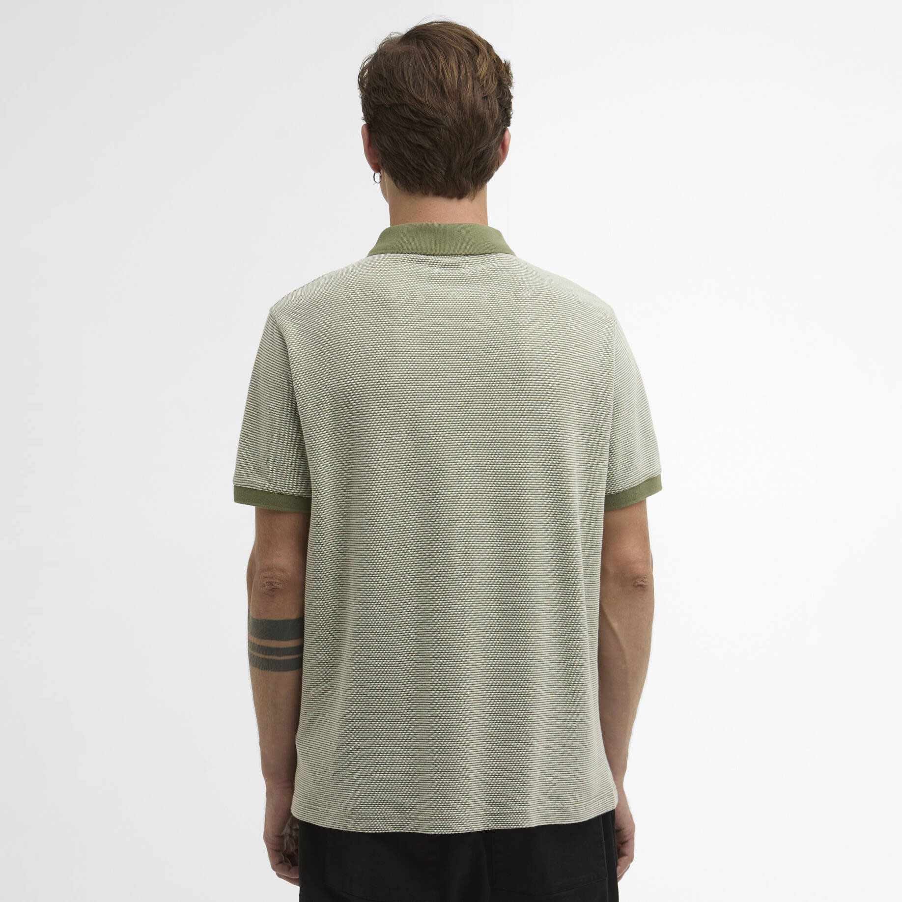 Barbour International Halls Textured Polo - Burnt Olive