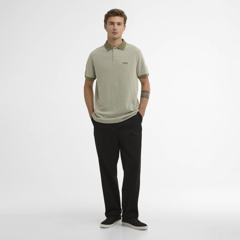 Barbour International Halls Textured Polo - Burnt Olive