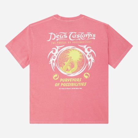 Deus Ex Machina Out Of Reach Tee - Melon Red Deus Ex Machina Out Of Reach Tee - Melon Red