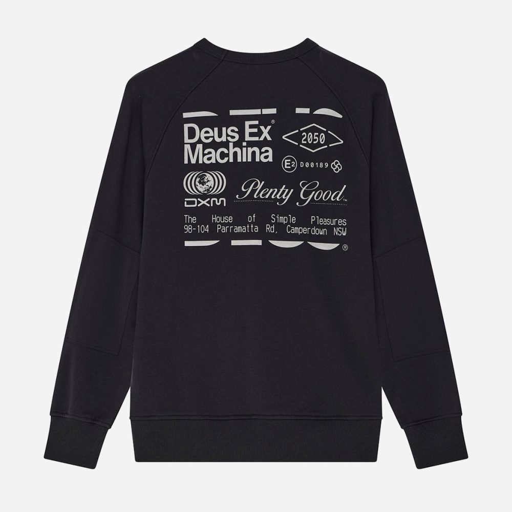 Deus Ex Machina Plenty Good Crewneck Sweatshirt - Black Deus Ex Machina Plenty Good Crewneck Sweatshirt - Black