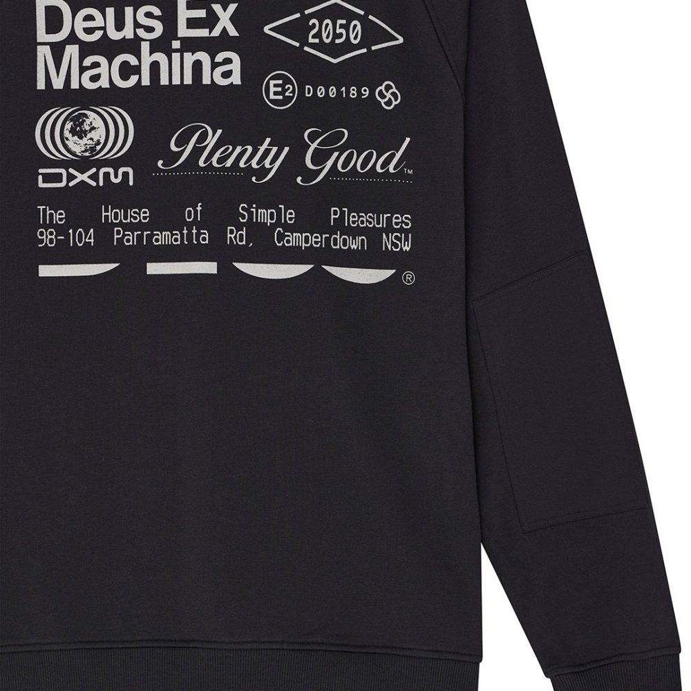 Deus Ex Machina Plenty Good Crewneck Sweatshirt - Black Deus Ex Machina Plenty Good Crewneck Sweatshirt - Black