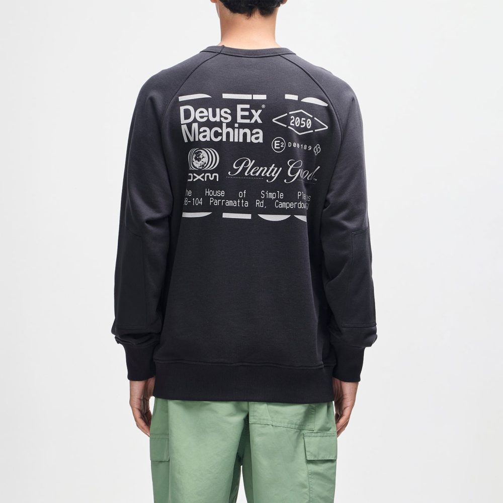 Deus Ex Machina Plenty Good Crewneck Sweatshirt - Black Deus Ex Machina Plenty Good Crewneck Sweatshirt - Black