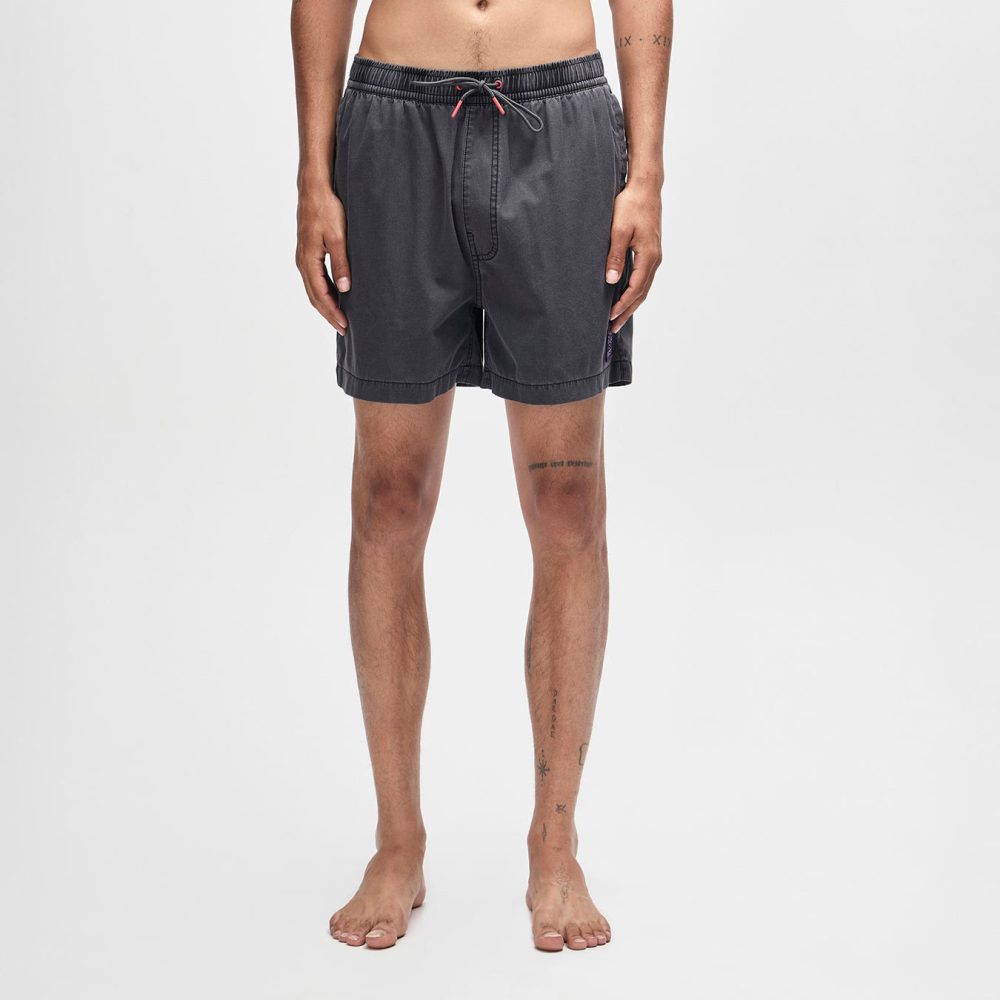 Deus Ex Machina Sandbar Garment Dyed Short - Anthracite