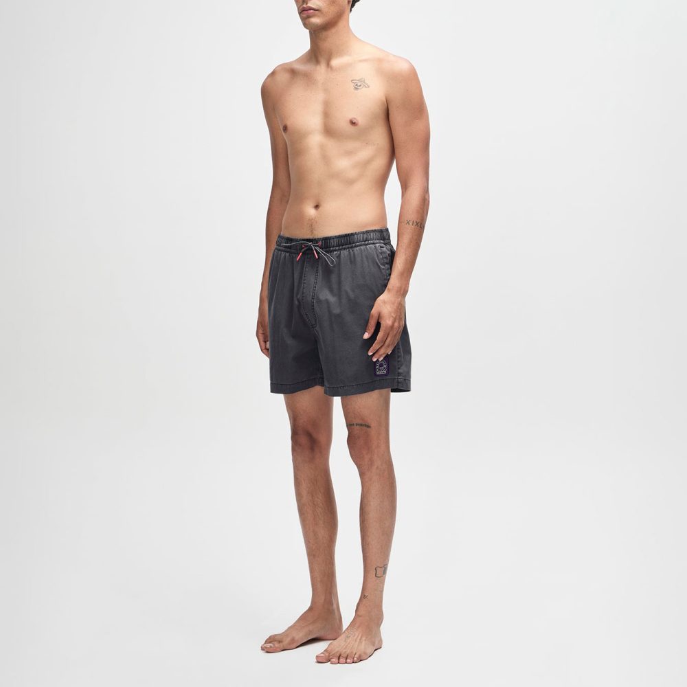 Deus Ex Machina Sandbar Garment Dyed Short - Anthracite