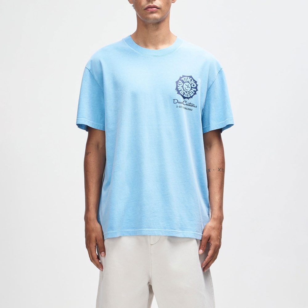 Deus Ex Machina Tokyo Address Tee - Bonnie Blue Deus Ex Machina Tokyo Address Tee - Bonnie Blue