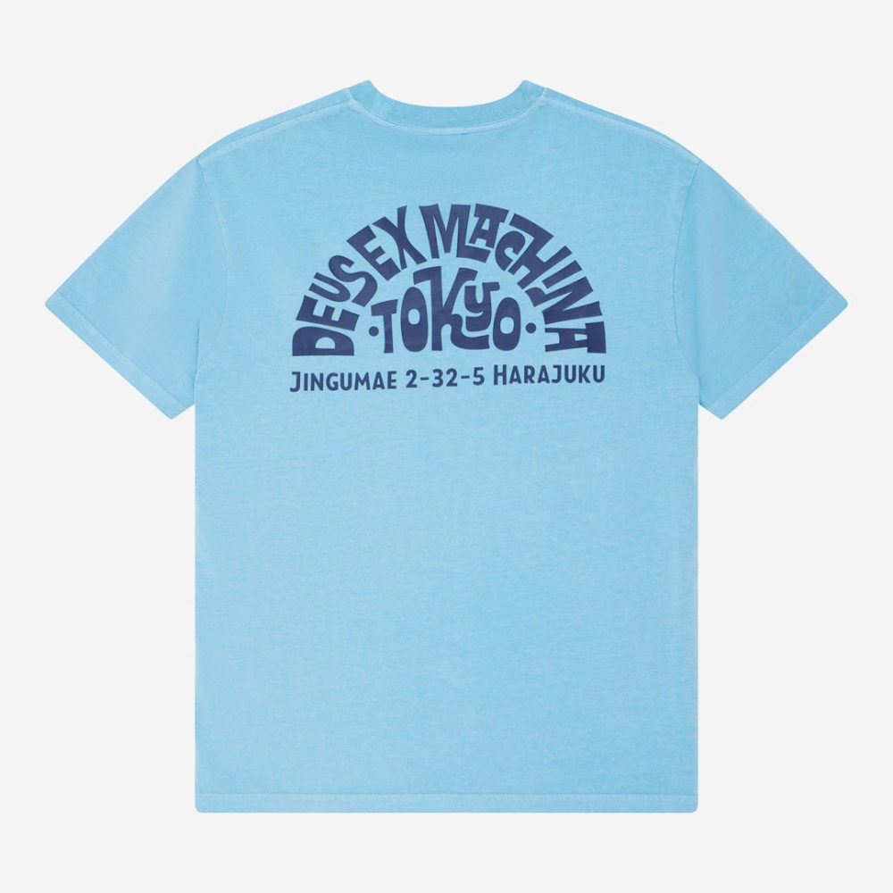 Deus Ex Machina Tokyo Address Tee - Bonnie Blue Deus Ex Machina Tokyo Address Tee - Bonnie Blue