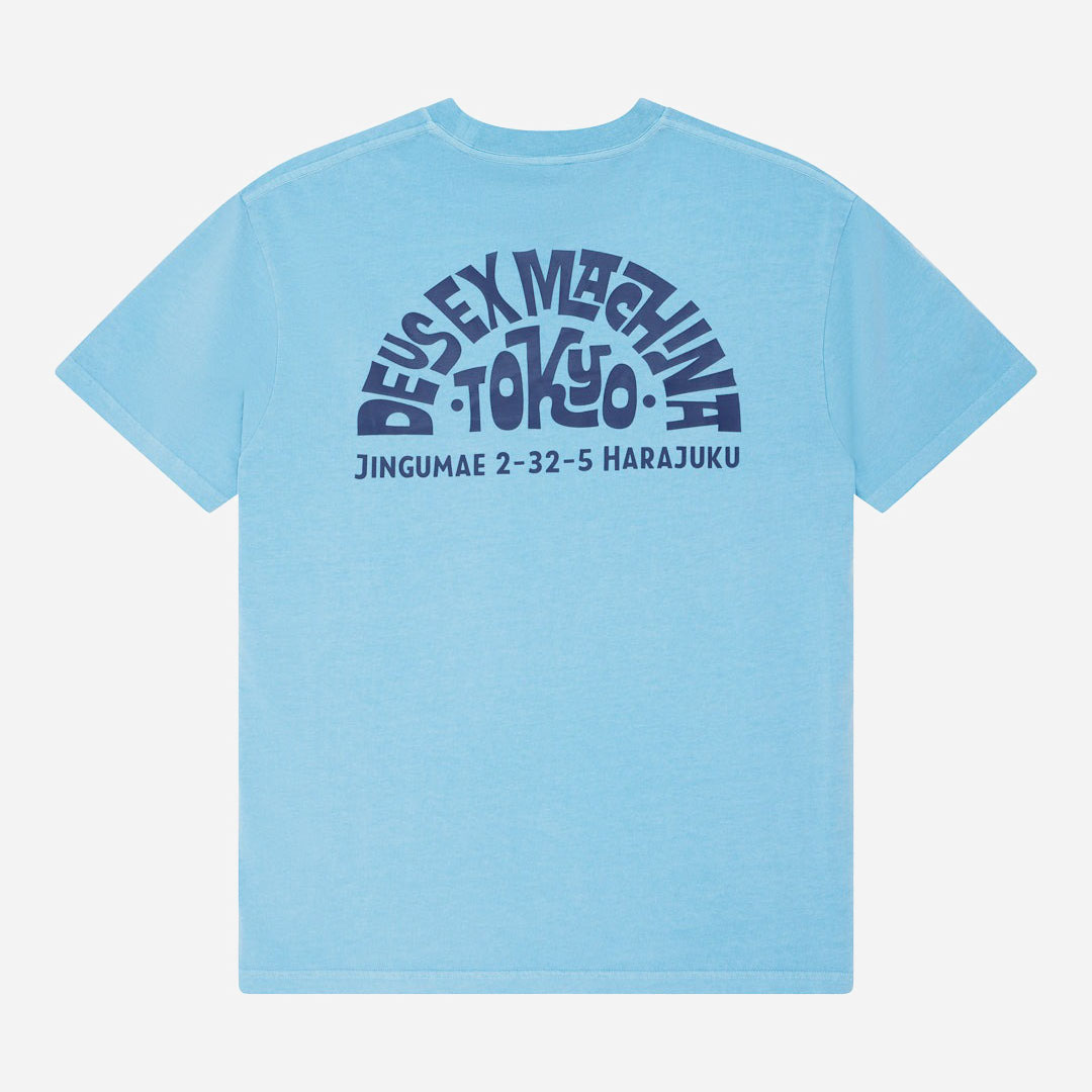 Deus Ex Machina Tokyo Address Tee - Bonnie Blue