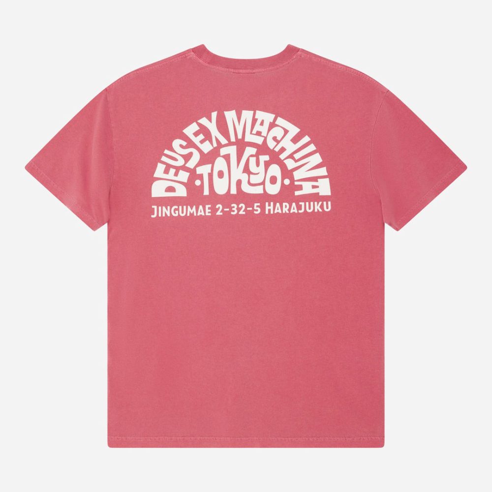Deus Ex Machina Tokyo Address Tee - Melon Red Deus Ex Machina Tokyo Address Tee - Melon Red