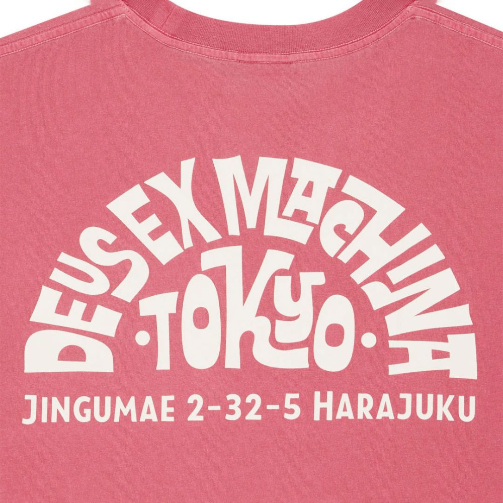 Deus Ex Machina Tokyo Address Tee - Melon Red