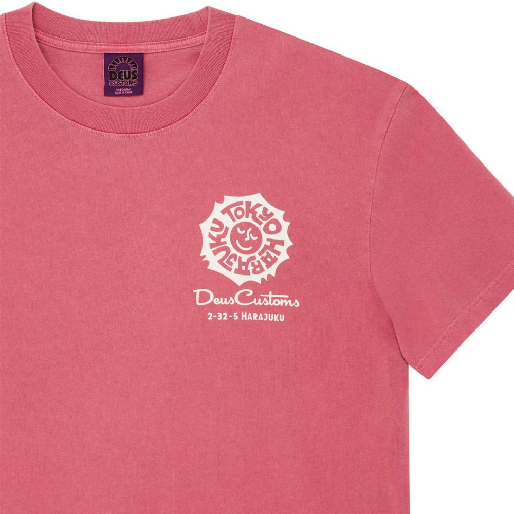 Deus Ex Machina Tokyo Address Tee - Melon Red Deus Ex Machina Tokyo Address Tee - Melon Red
