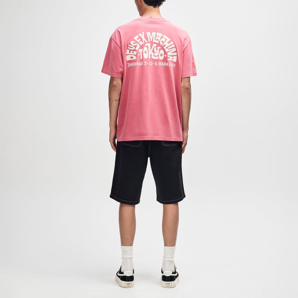 Deus Ex Machina Tokyo Address Tee - Melon Red Deus Ex Machina Tokyo Address Tee - Melon Red
