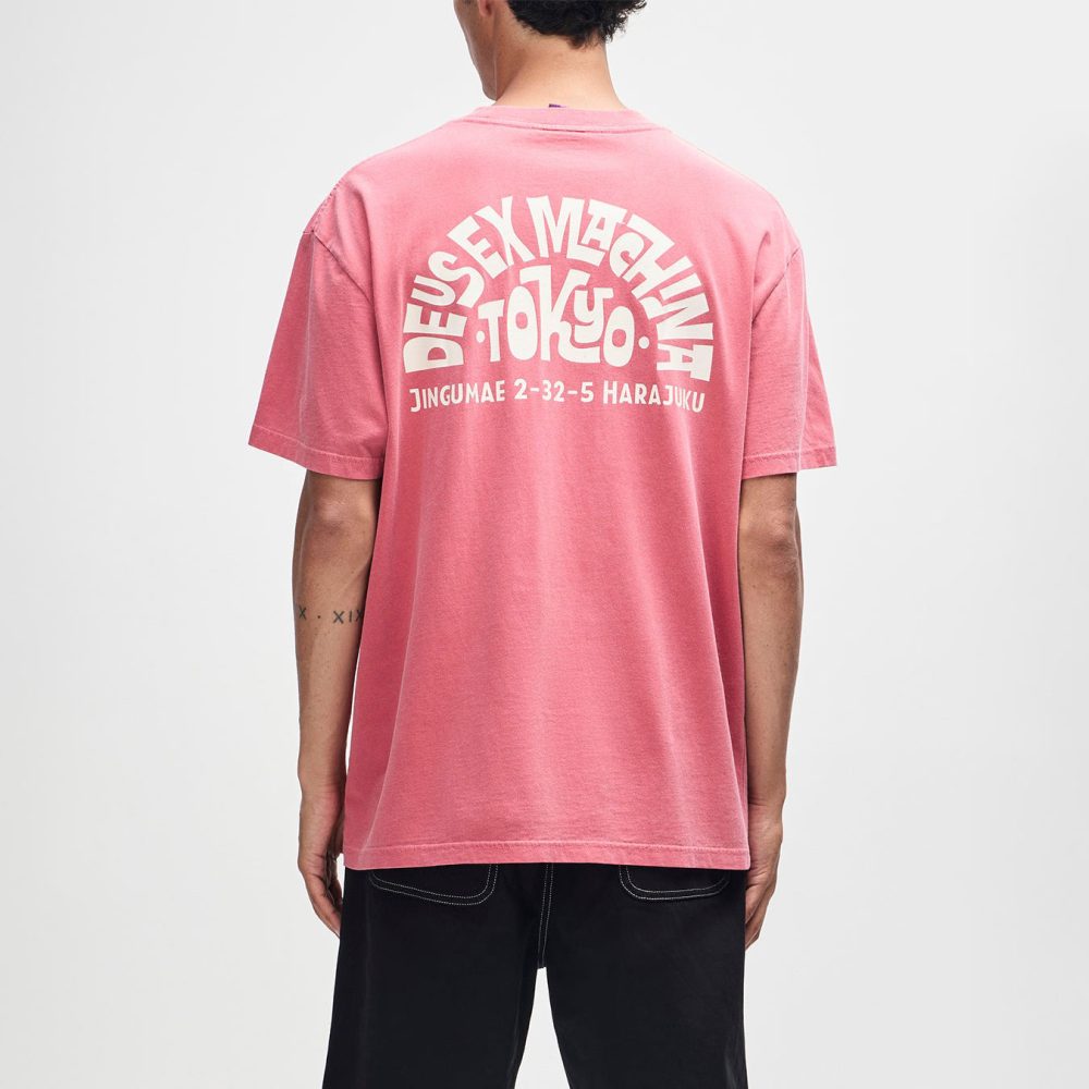 Deus Ex Machina Tokyo Address Tee - Melon Red Deus Ex Machina Tokyo Address Tee - Melon Red