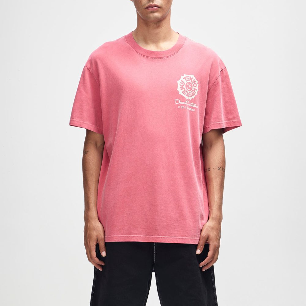 Deus Ex Machina Tokyo Address Tee - Melon Red Deus Ex Machina Tokyo Address Tee - Melon Red