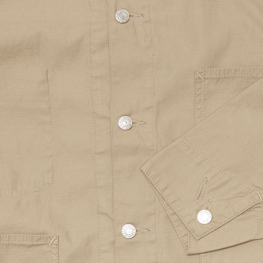 Edwin Coverall Jacket - Beige/Garment Washed