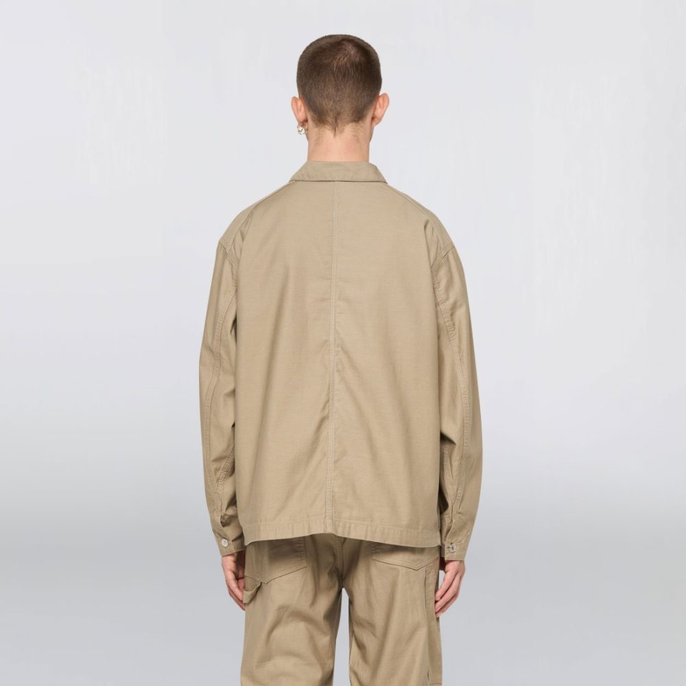 Edwin Coverall Jacket - Beige/Garment Washed