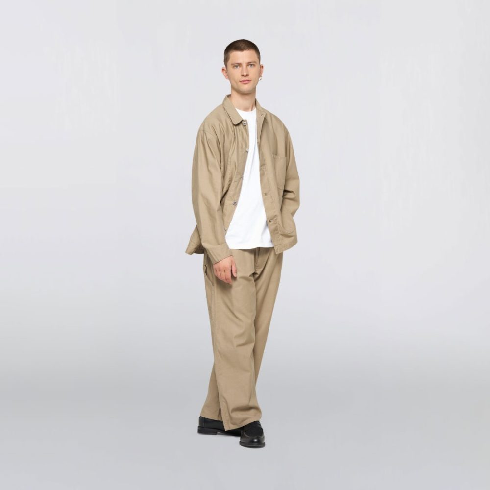 Edwin Coverall Jacket - Beige/Garment Washed