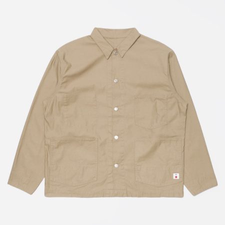 Edwin Coverall Jacket - Beige/Garment Washed