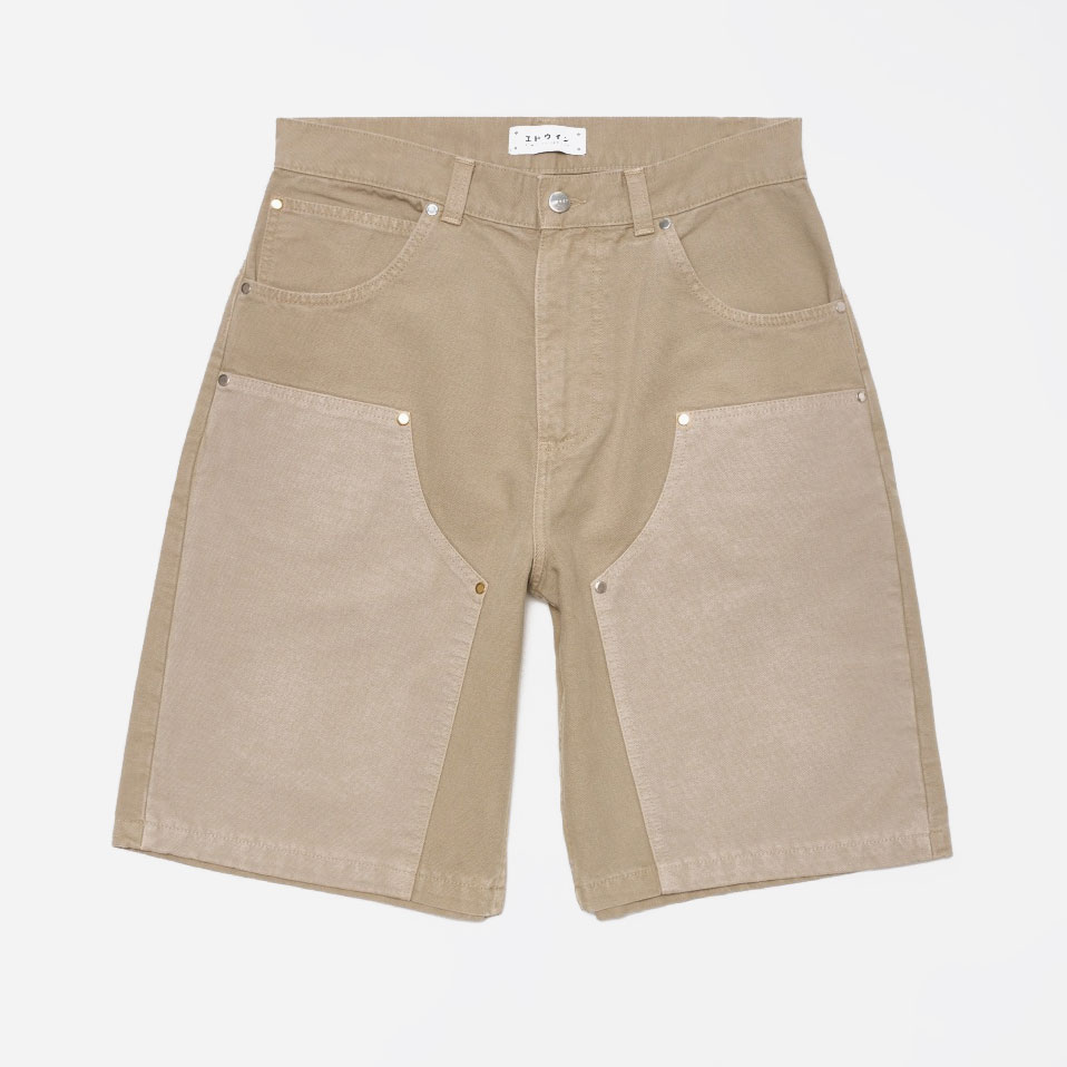 Edwin Double Knee Worker Short - Seneca Rock/Two Tone Garment Dyed
