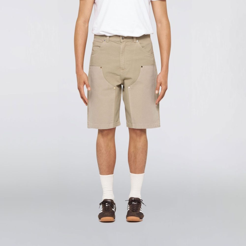 Edwin Double Knee Worker Short - Seneca Rock/Two Tone Garment Dyed