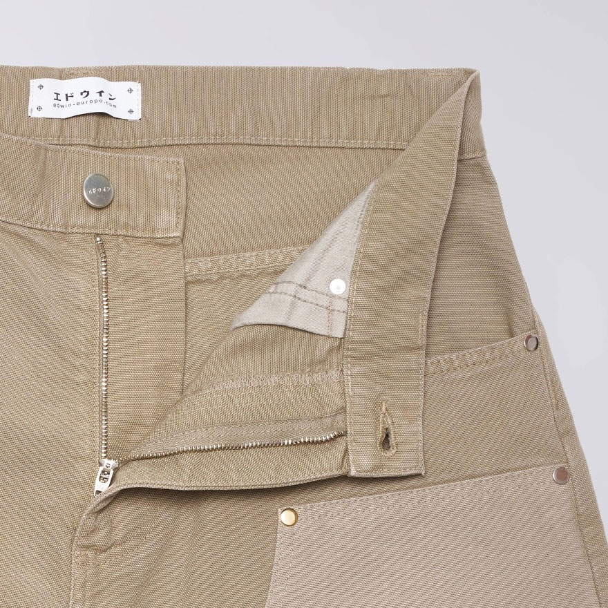 Edwin Double Knee Worker Short - Seneca Rock/Two Tone Garment Dyed