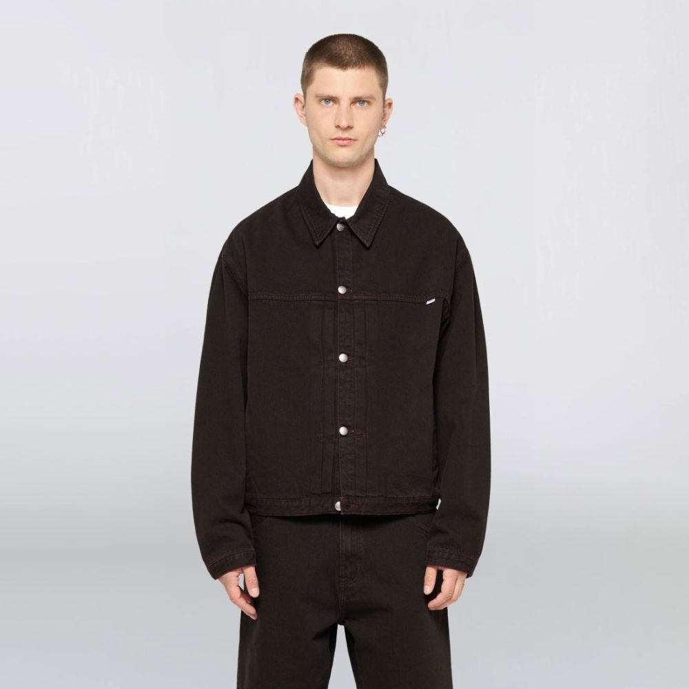 Edwin Freeland Jacket - Black/Coffee Bean Overdyed