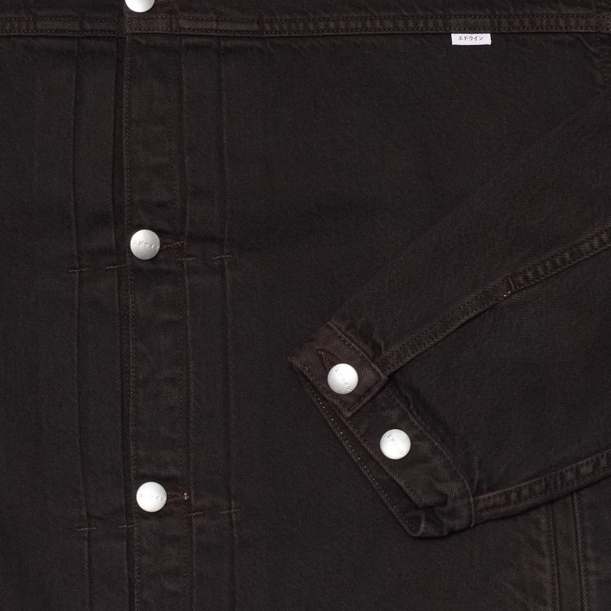 Edwin Freeland Jacket - Black/Coffee Bean Overdyed