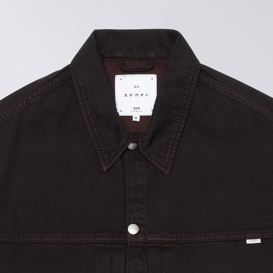 Edwin Freeland Jacket - Black/Coffee Bean Overdyed