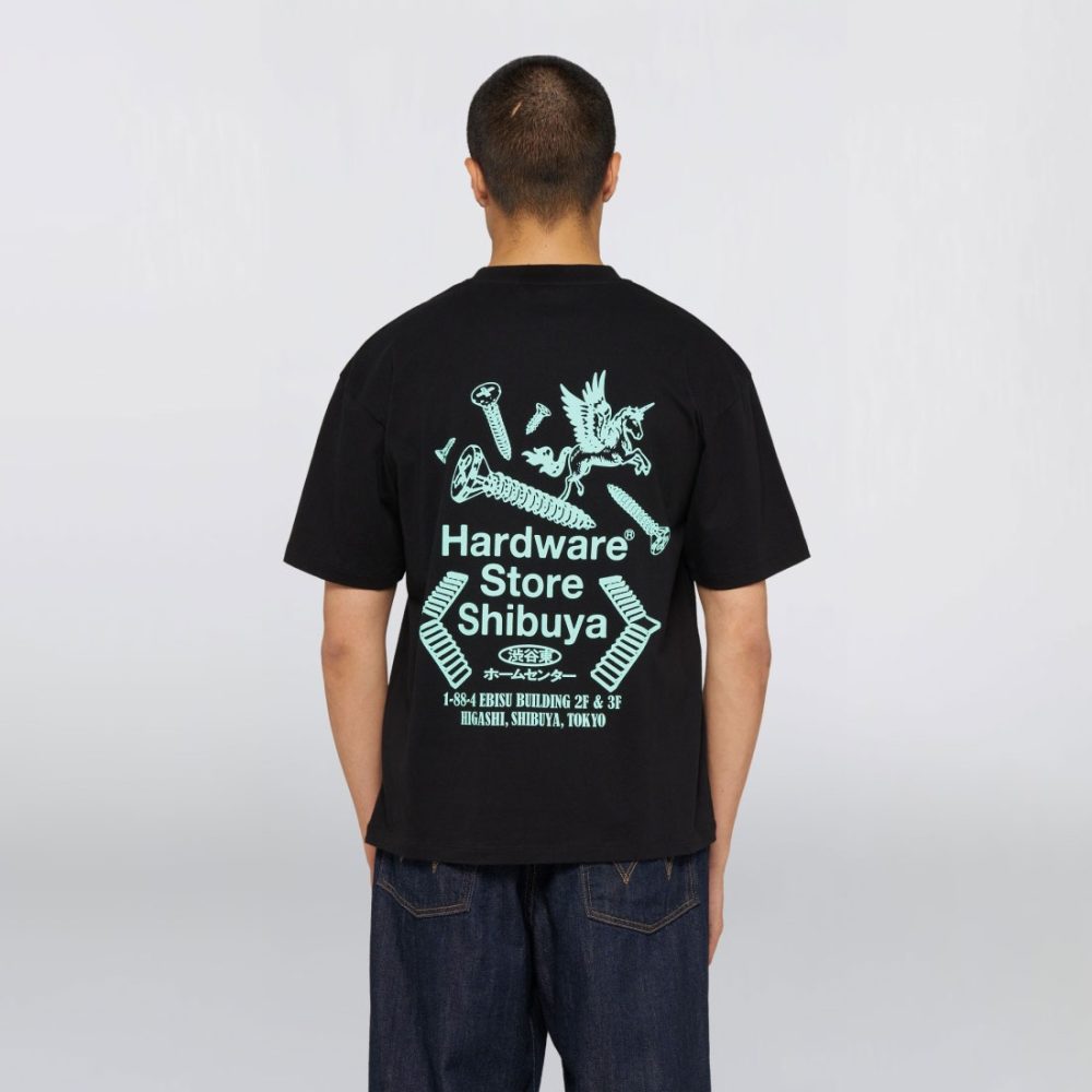 Edwin Hardware Store Shibuya Tee - Black/Garment Washed Edwin Hardware Store Shibuya Tee - Black/Garment Washed