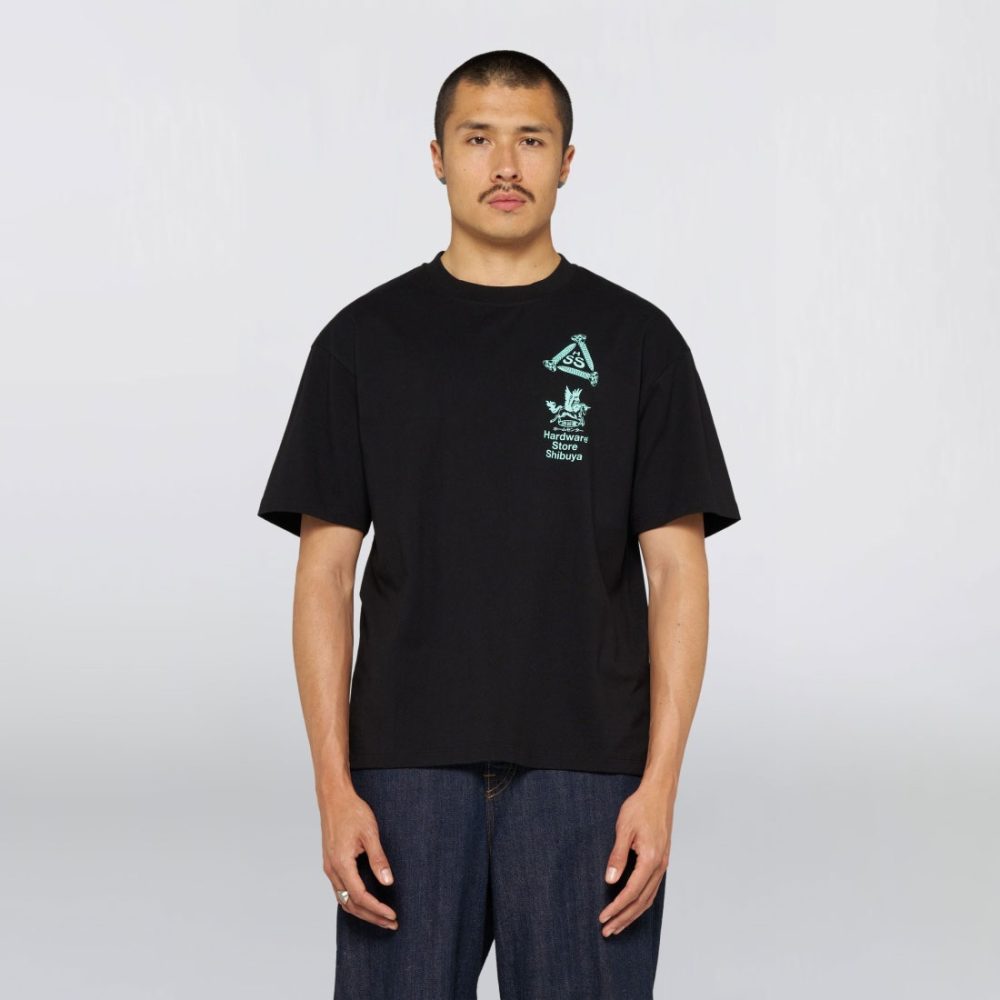 Edwin Hardware Store Shibuya Tee - Black/Garment Washed