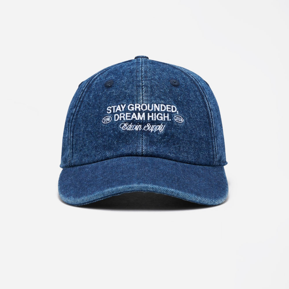 Edwin Laid-back League Snapback Cap - Blue/Sandstone Washed