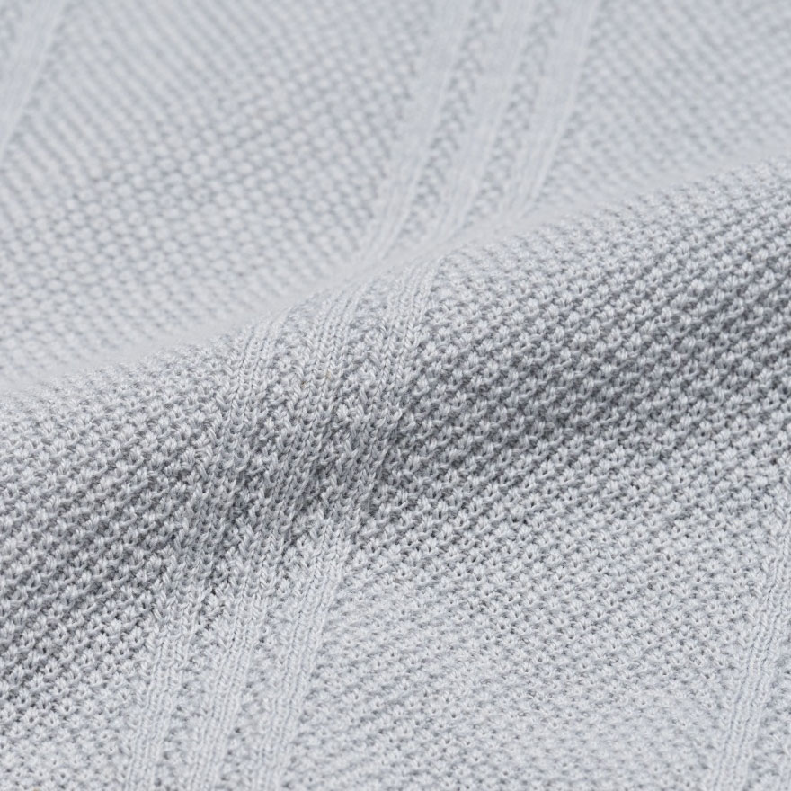 Edwin Luis Buttoned Knitted Polo - Grey