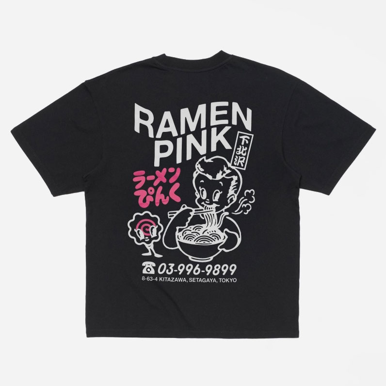 Edwin Ramen Pink Tee - Black/Garment Washed Edwin Ramen Pink Tee - Black/Garment Washed