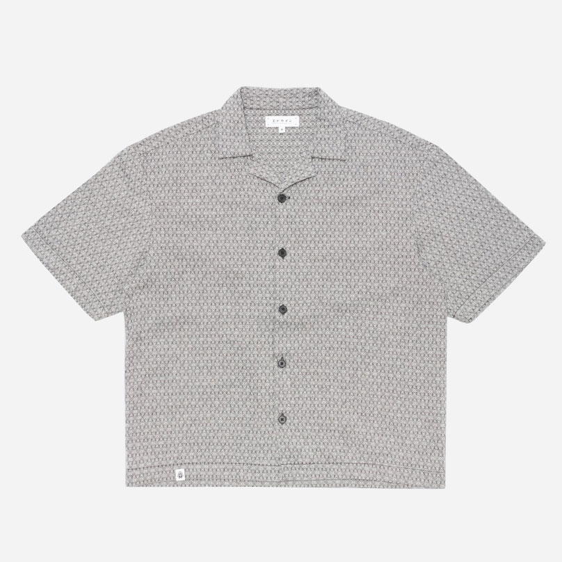 Edwin Saga Short Sleeve Shirt - Black/White/Garment Washed