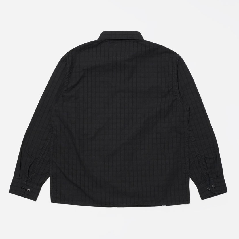 Edwin Sebastian Long Sleeve Shirt - Black/Garment Dyed
