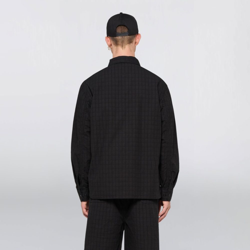 Edwin Sebastian Long Sleeve Shirt - Black/Garment Dyed