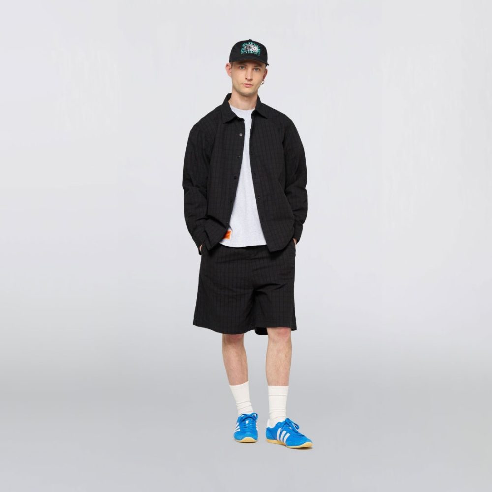 Edwin Sebastian Long Sleeve Shirt - Black/Garment Dyed