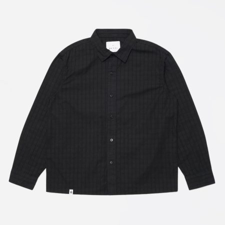 Edwin Sebastian Long Sleeve Shirt - Black/Garment Dyed Edwin Sebastian Long Sleeve Shirt - Black/Garment Dyed