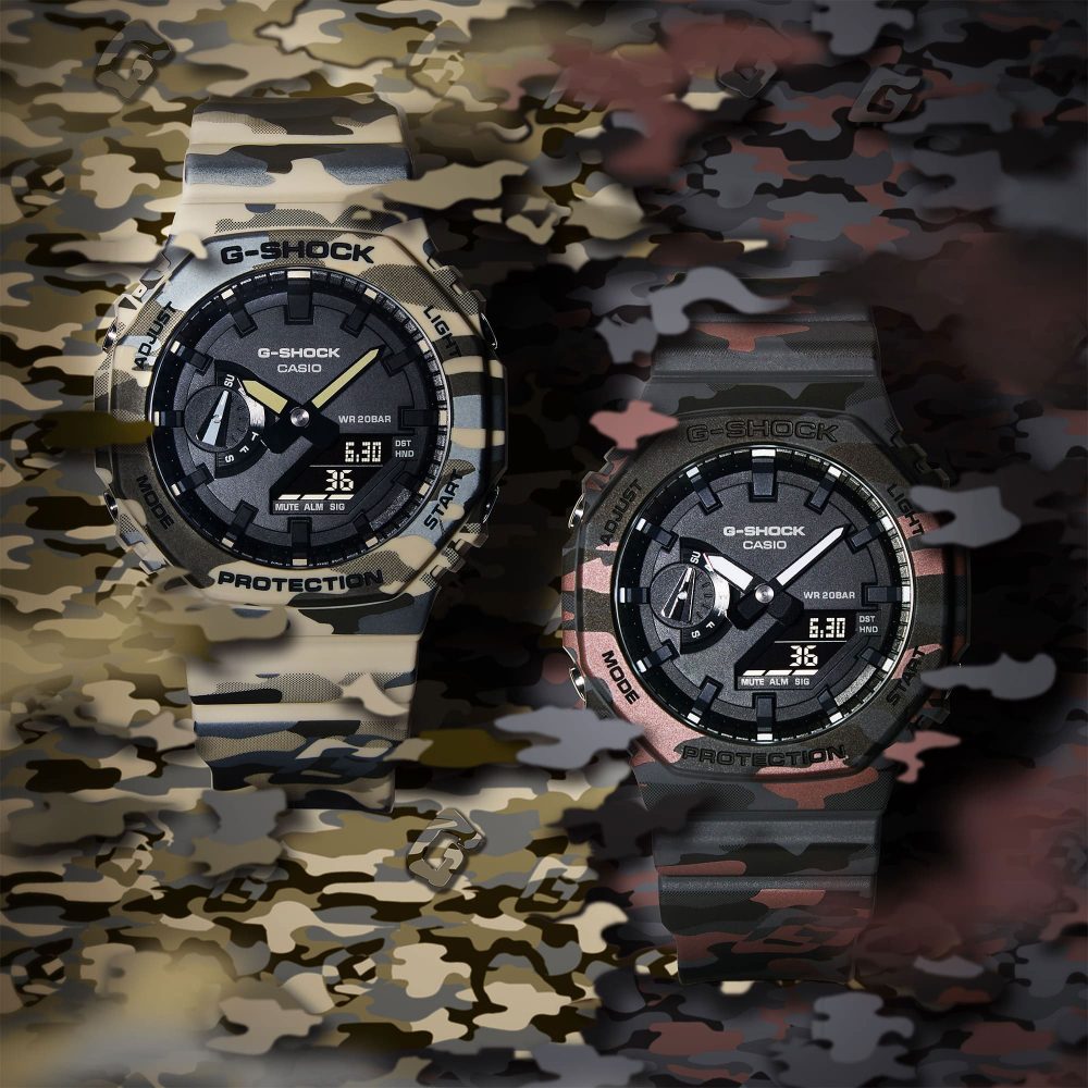 G-Shock GA-2100CM-8AER Original Camouflage Pattern Watch
