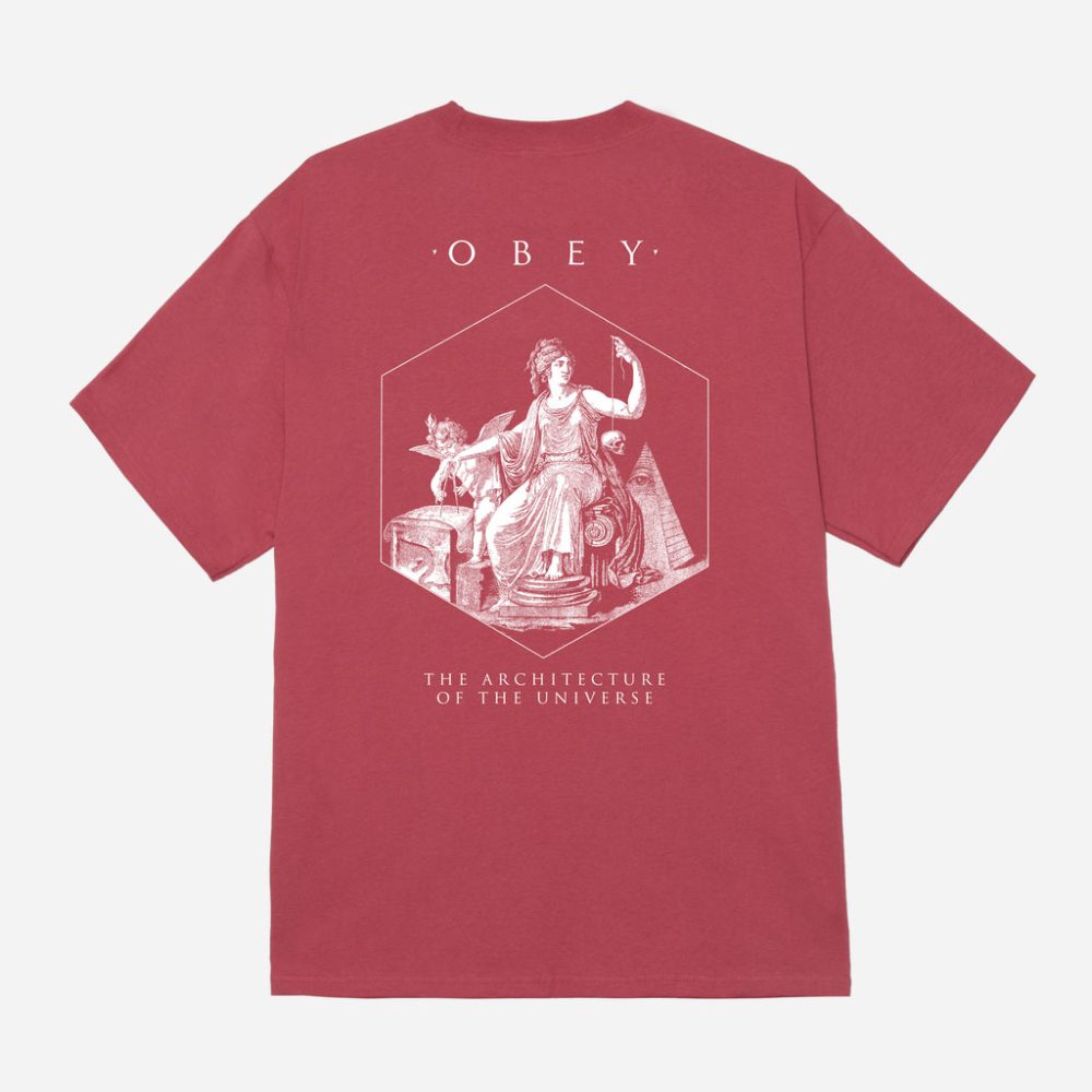 Obey Architecture Of The Uni Classic Tee - Mineral Red Obey Architecture Of The Uni Classic Tee - Mineral Red