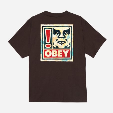 Obey Exclamation Classic Tee - Java Brown Obey Exclamation Classic Tee - Java Brown