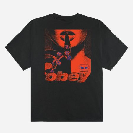 Obey Exports Heavyweight Box Tee - Vintage Black Obey Exports Heavyweight Box Tee - Vintage Black