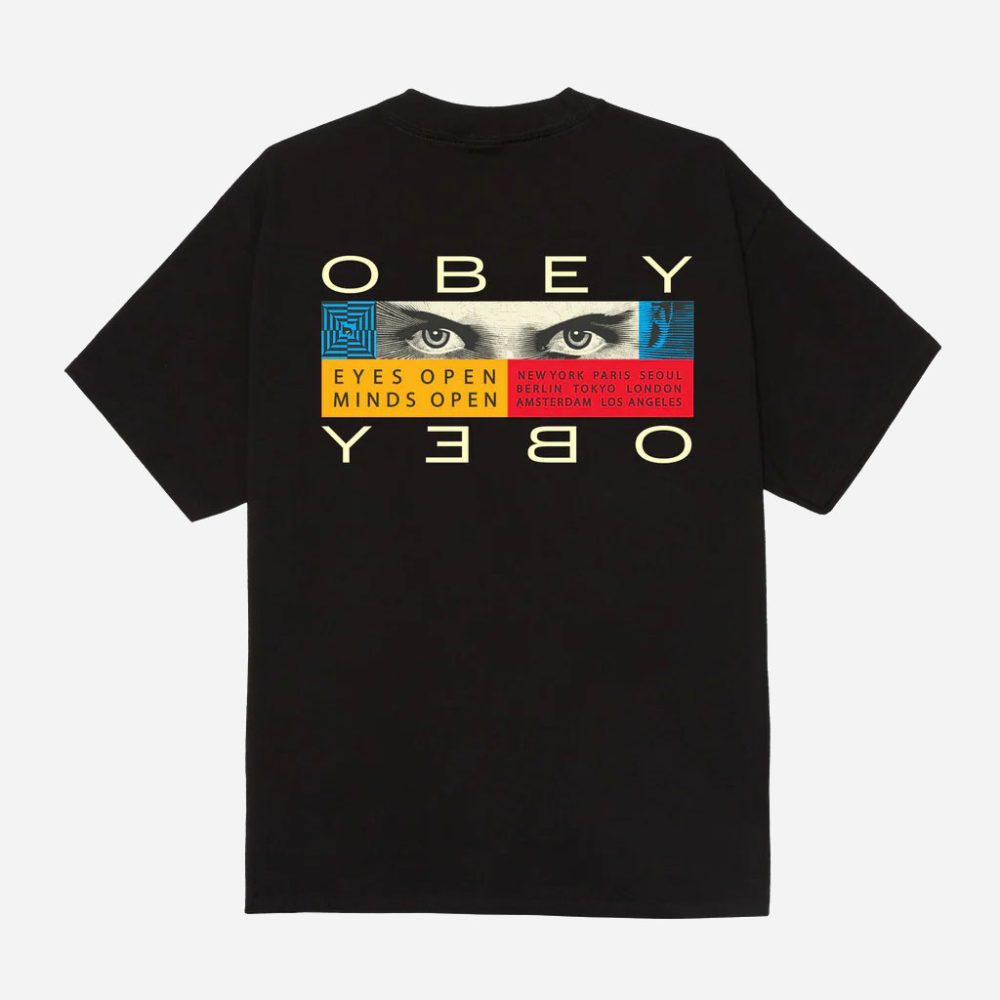 Obey Eyes Open Classic Tee - Black Obey Eyes Open Classic Tee - Black