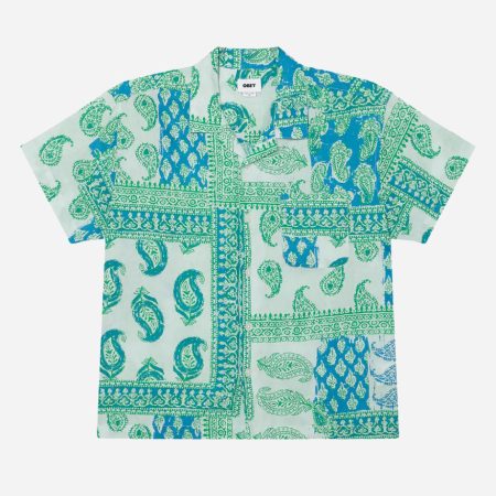 Obey Mayer Short Sleeve Woven Shirt - Delicate Blue Multi Obey Mayer Short Sleeve Woven Shirt - Delicate Blue Multi