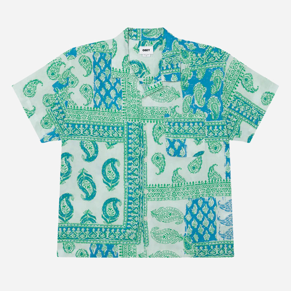 Obey Mayer Short Sleeve Woven Shirt - Delicate Blue Multi